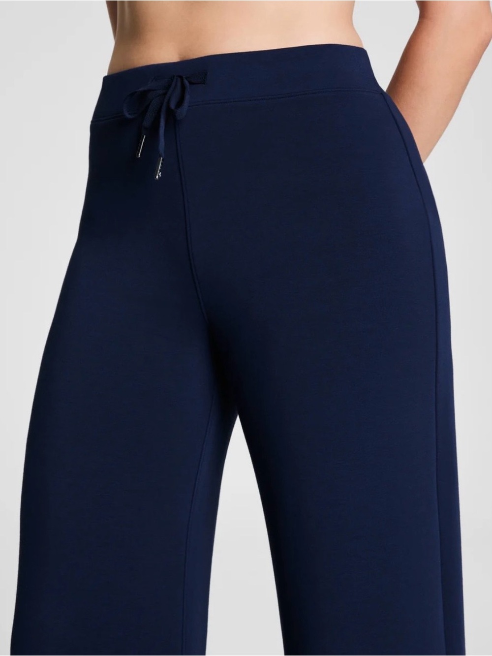SPANX AirEssentials Wide Leg Pant Medium Tall Navy Blue Comfy Travel Athleisure - Picture 4 of 14